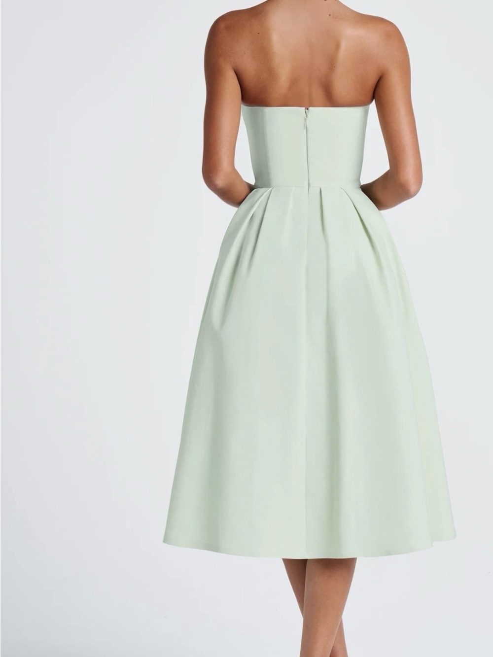 Baby Boo Fashion Strapless Mint Green Midi Dress - Picture 2 of 3